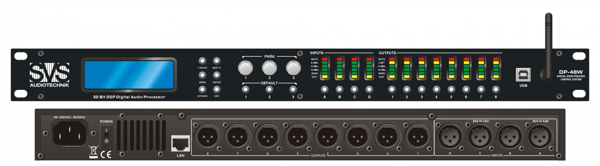 SVS Audiotechnik DP-48W Цифровой процессор: 4 входа 8 выходов в Выборге