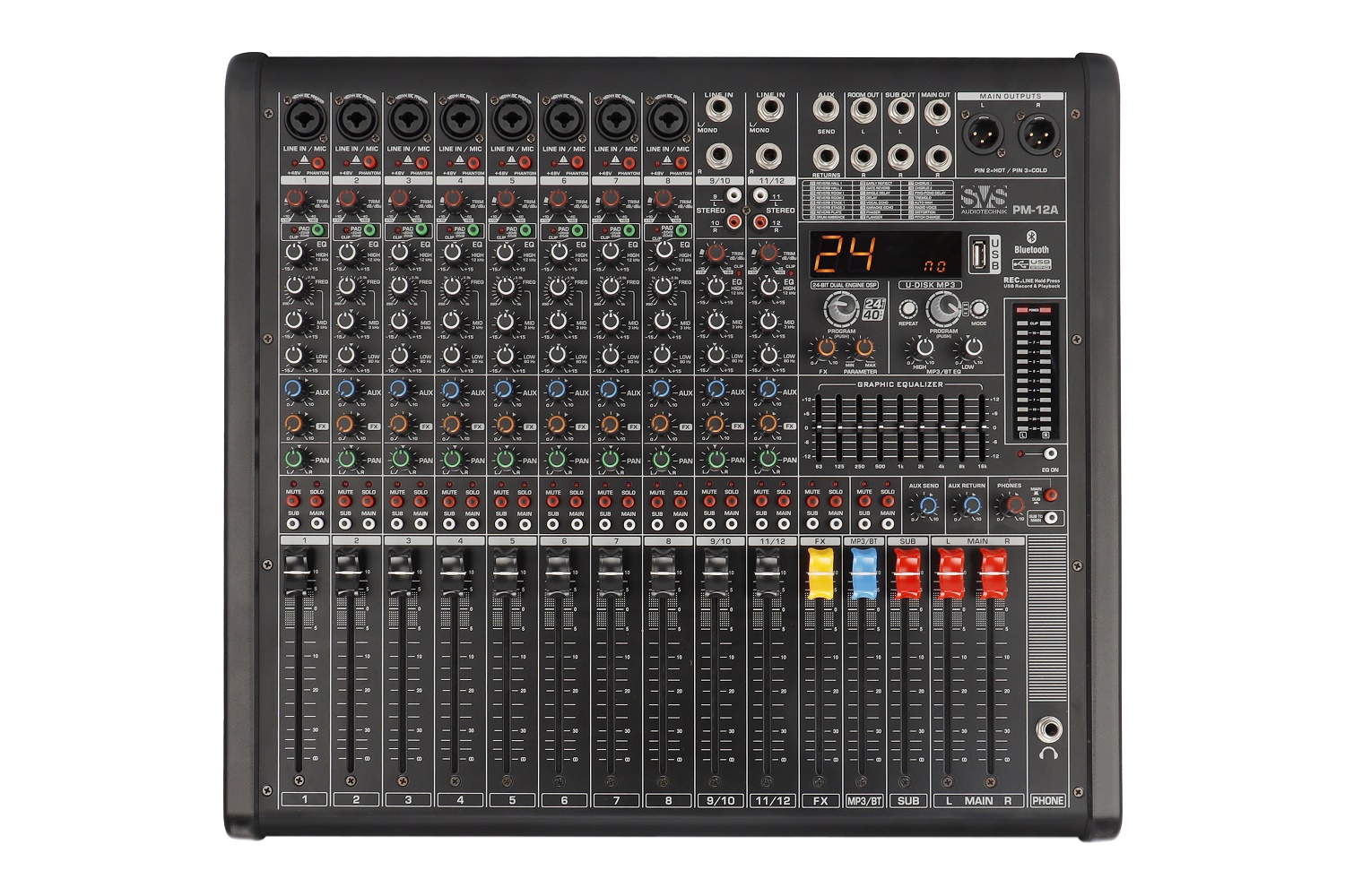 SVS Audiotechnik mixers PM-12A Активный аналоговый микшерный пульт, 12-канальный в Выборге